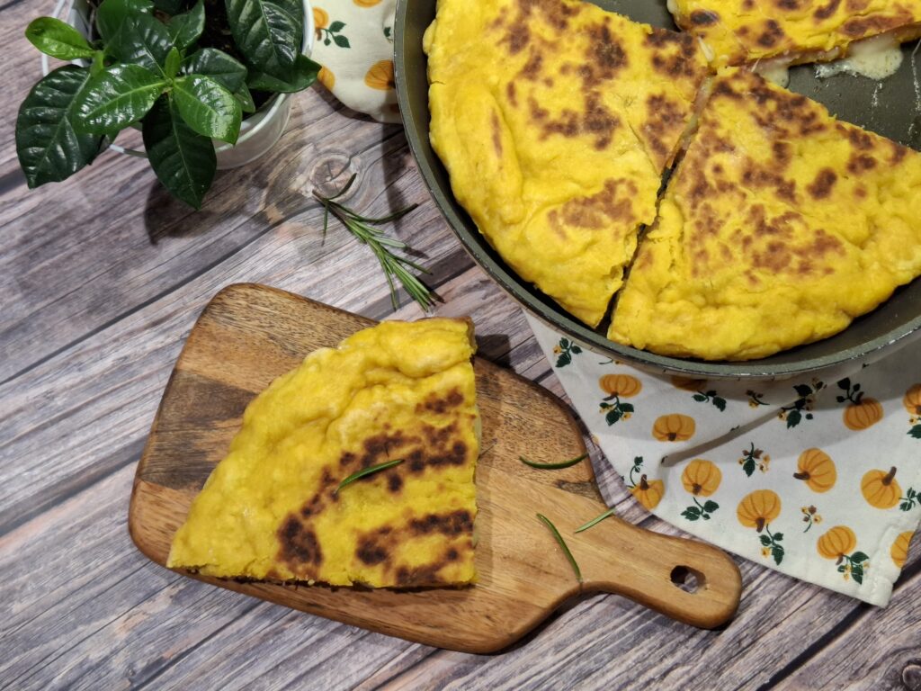 Focaccia alla zucca in padella